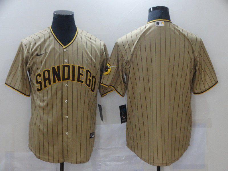 Men San Diego Padres Blank brown stripe Game Nike MLB Jerseys->san francisco giants->MLB Jersey